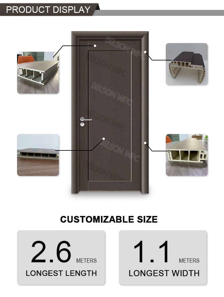 Full WPC Door Assembly Door for Interior Room Good Appearance with Factory Price and High Quality