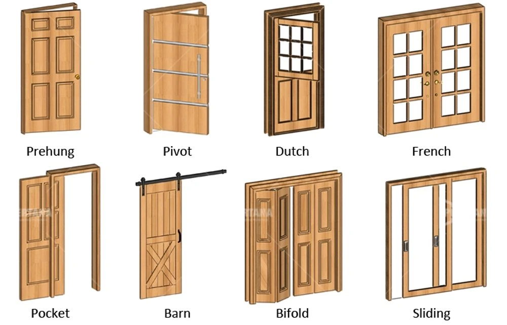 Soundproof Design Modern Solid Wooden Interior Room Sliding Barn Doors