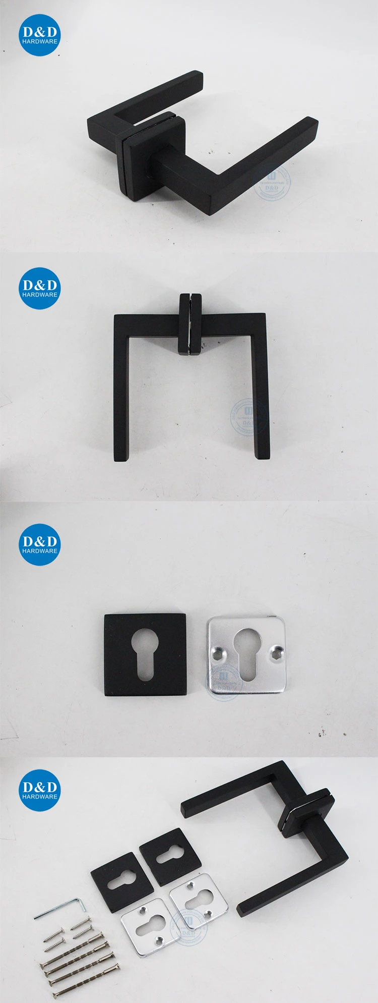 Furniture Hardware Matte Black Wood Door Handle Tube Lever Types