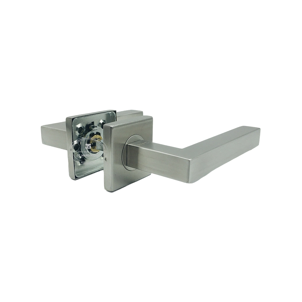 2023 Simple European Design Stainless Steel Door Handle with Square Rose