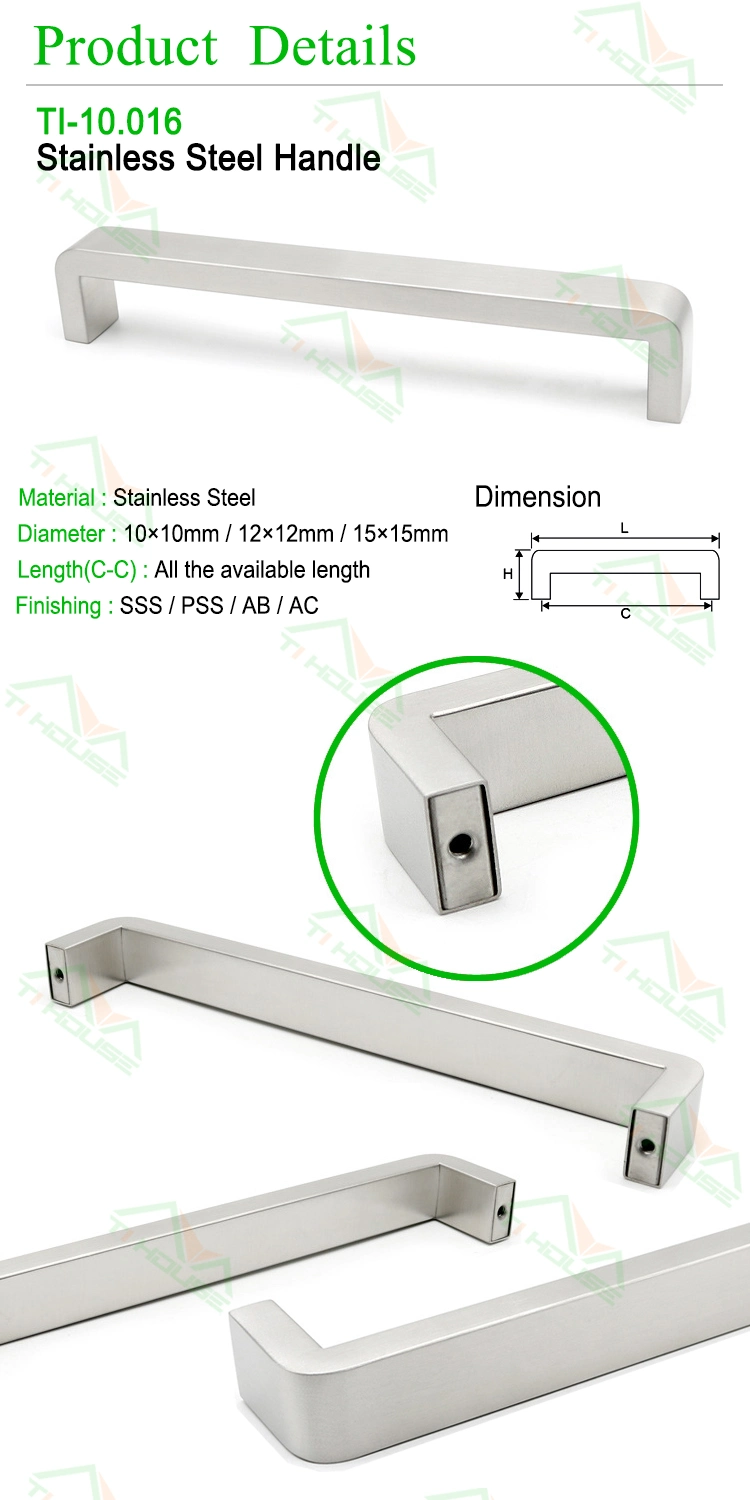 China Classical Furniture Fitting Zinc Cabinet Stainless Steel Interior Door Pull Handle