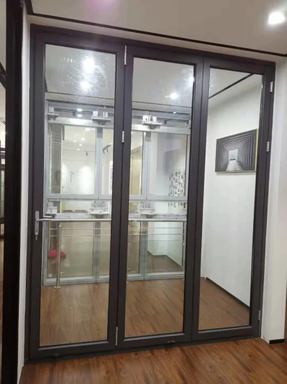 Interior/Exterio Bifold Doors Modern Designs Aluminum Alloy Double Tempered Glass Bi Folding Door Patio