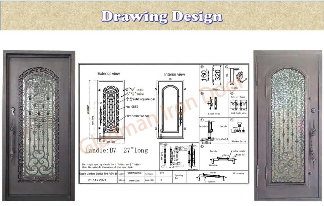 Amazing Interior Wrought Iron Barn Door Powder Coating Iron Security Barn Door