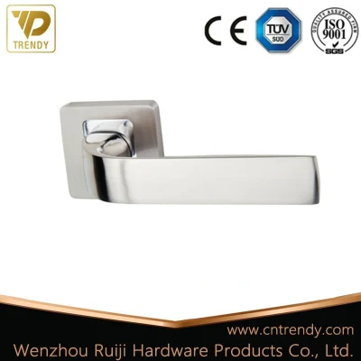 Wenzhou Door Handle Supplier Aluminum Wooden Door Lever on Rose