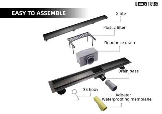 Linear Shower 304 Stainless Steel Inser Cover Bathroom Channel Floor Drain