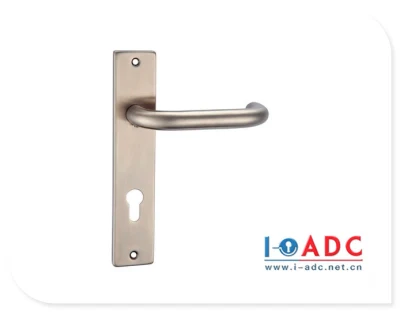 Hollow Stainless Steel Lever Handle on Plate, Stainless Steel Door Handle with Plate, Inox Door Handle